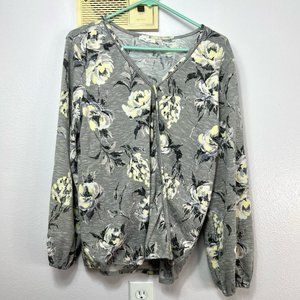 Maurices womens yellow rose dress shirt